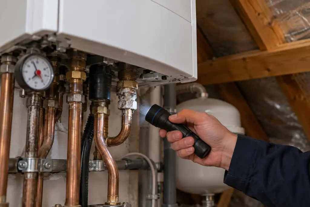 Lekdetectie Castricum – cv-ketel en leidingen op zolder