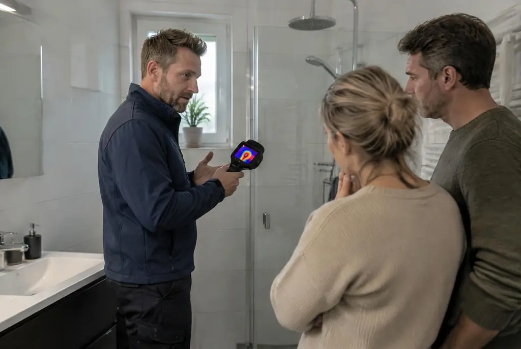 Lekdetectie Castricum – specialist legt bevindingen uit aan bewoner